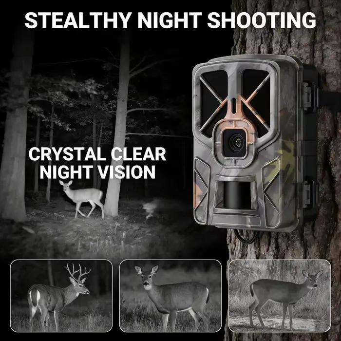 Caméra trail 4K 50MP infrarouge 940nm étanche IP66 avec écran pour observation chasse faune précise