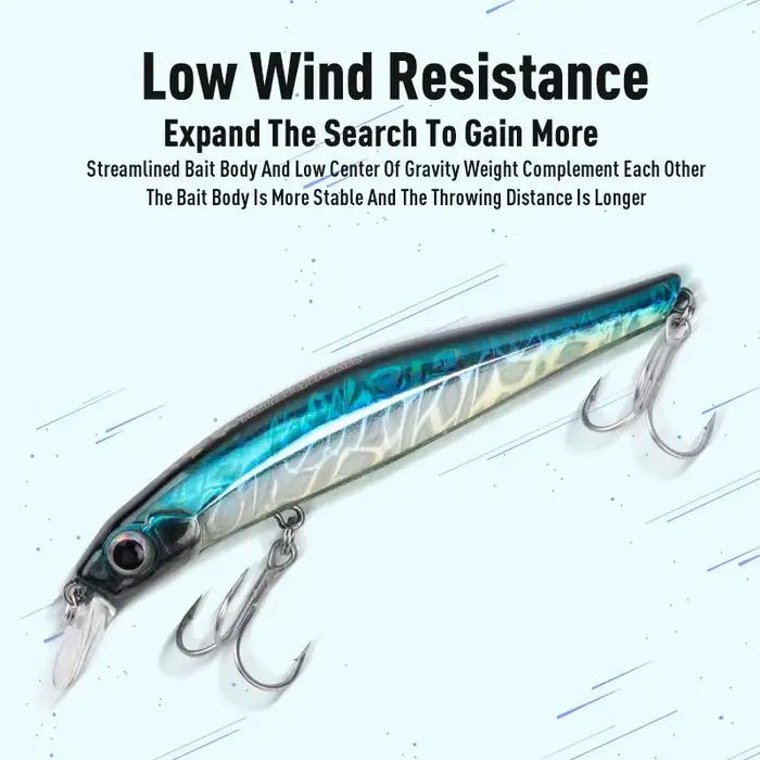 Leurre de pêche Silence Sinking Minnow 80mm 105mm, appât dur jerkbait pour bar et carnassiers