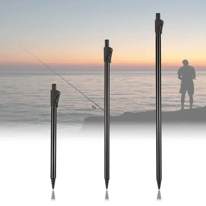 Support de berge aluminium réglable pour alarmes pêche - Tige extensible pour cannes