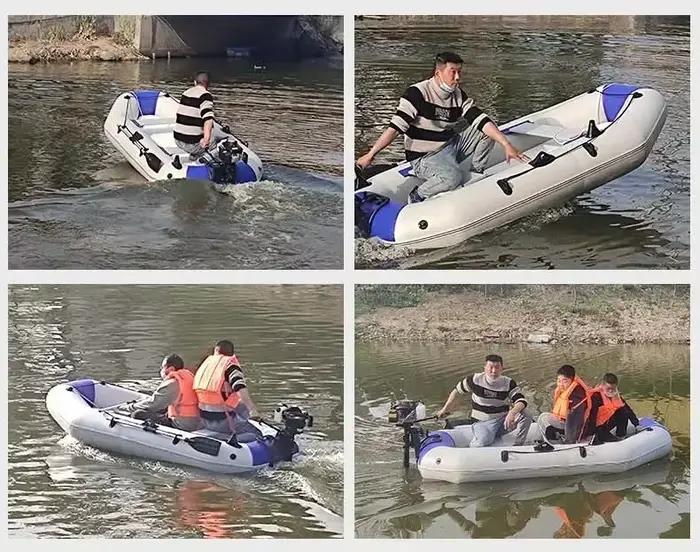 Bateau gonflable professionnel PVC triple couche à la dérive pour pêche et randonnées fluviales pour 1 à 6 personnes occasions spéciales