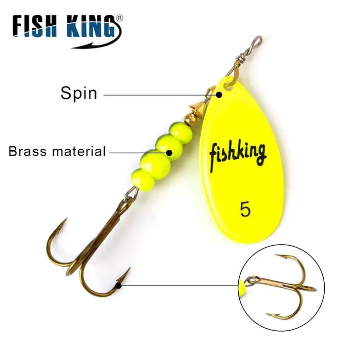 Spinner bait 5 grammages FISH KING avec cuillères rotatives - leurres métal brochet