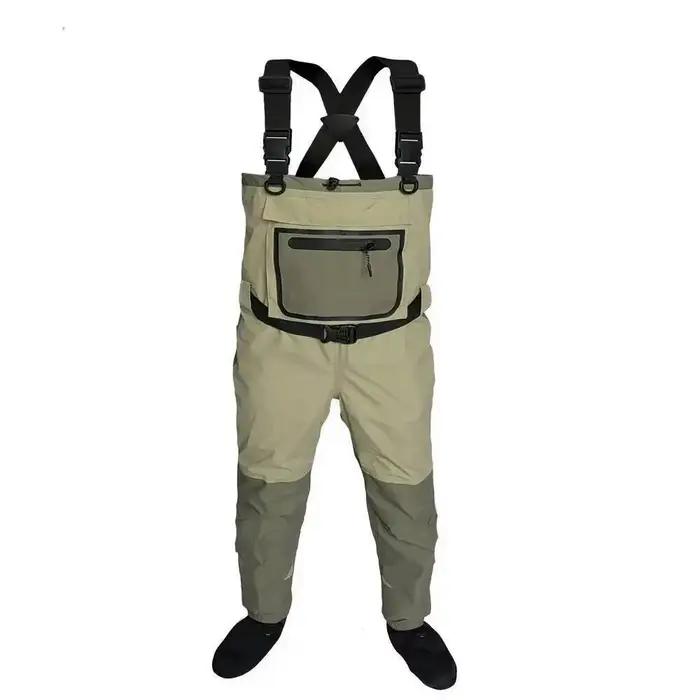 Waders de pêche à la mouche respirants - Combinaison imperméable à séchage rapide pour hommes