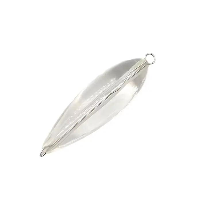 5 flotteurs de pêche acrylique coulants transparents 10-50g avec anneau métallique pour bombarda, lancer et mouche