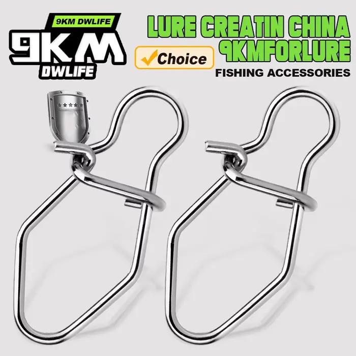 50 snaps de pêche en acier inoxydable 9KM - connecteurs rapides pour crankbaits et leurres