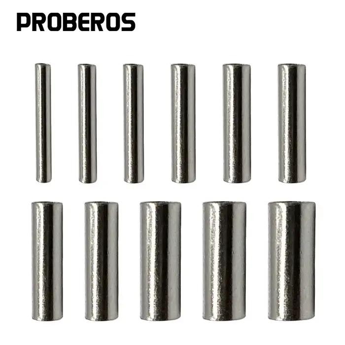 PRO BEROS 100 Manchons de Raccord Cuivre pour Ligne de Pêche - Barillet Simple pour Crimpage