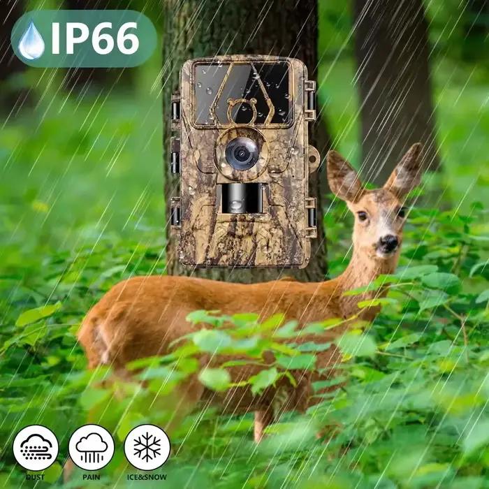 Caméra de chasse 8K WiFi PR801W 60MP étanche vision nocturne surveillance ferme application mobile