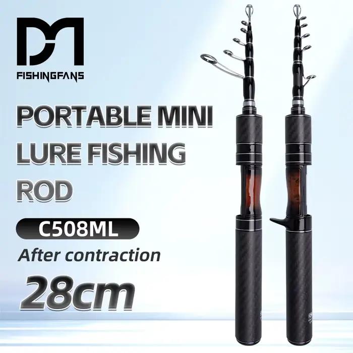 Canne leurre télescopique FISHINGFANS carbone medium light poignée voyage portable pointe solide