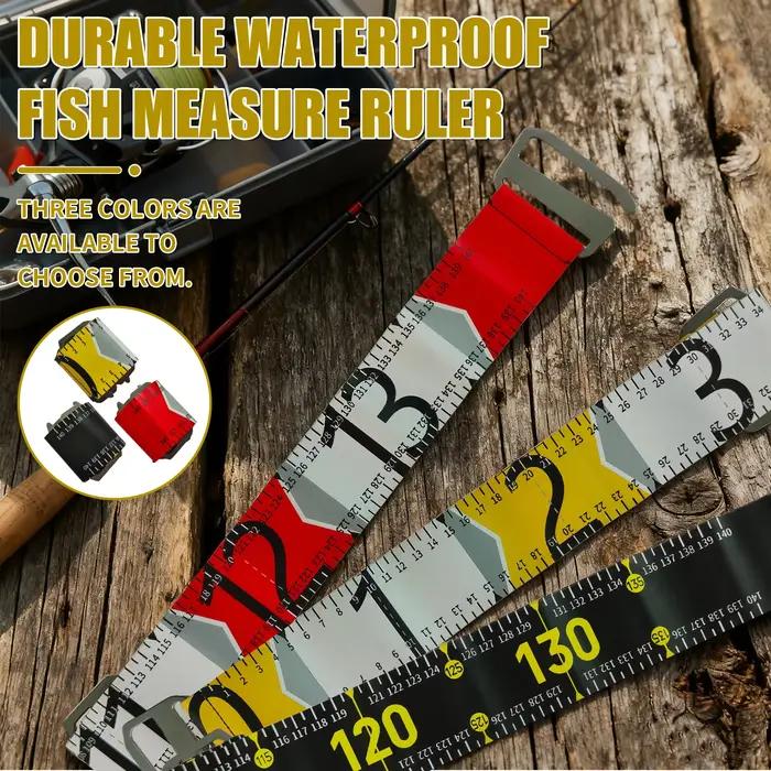 Mètre ruban pêche portable 140cm 55 pouces 3 couleurs échelle cm inch mesure poisson conditions extrêmes