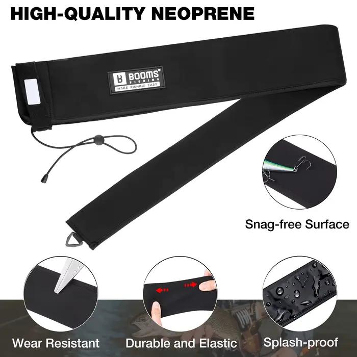 Protections de canne à pêche Booms Fishing RS8 en néoprène avec boucle de suspension pour rangement