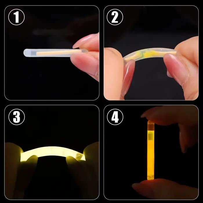 Bâtonnets fluo luminescents pour pêche de nuit, 10 à 100 pièces, lumière pour flotteur et canne