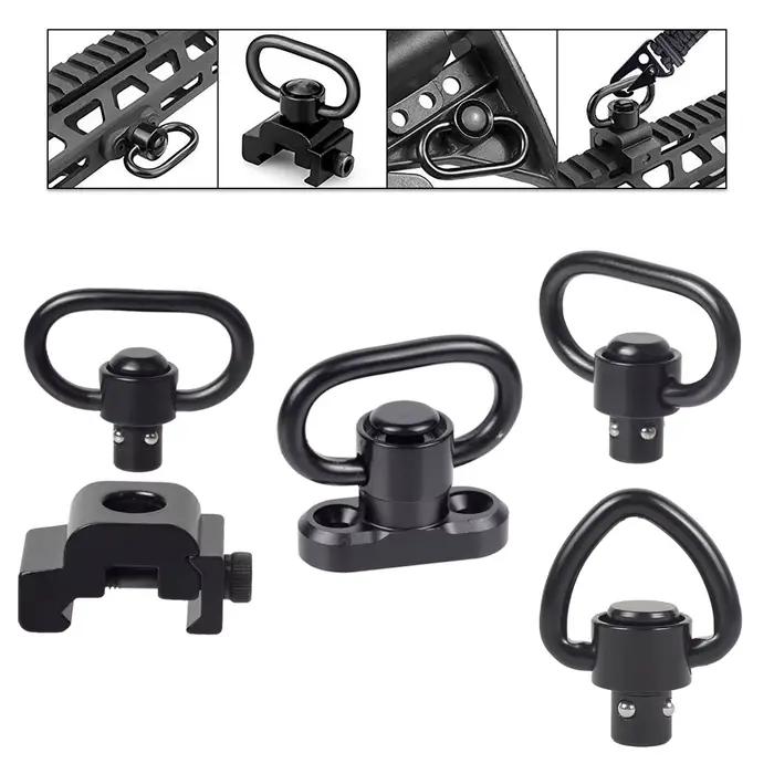 Mousqueton rapide rotatif 360° pour sangle - Accessoire pêche et chasse fixation facile 1.25"