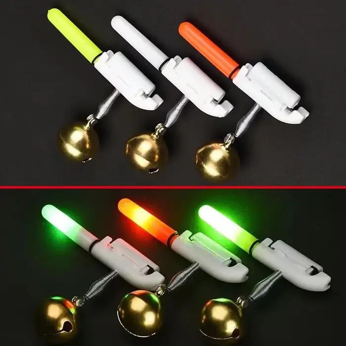 Kit complet alarme lumineuse Fish Bite avec chargeur USB pour pêche nocturne stick électronique luminous rod cloche CR425 36V batterie