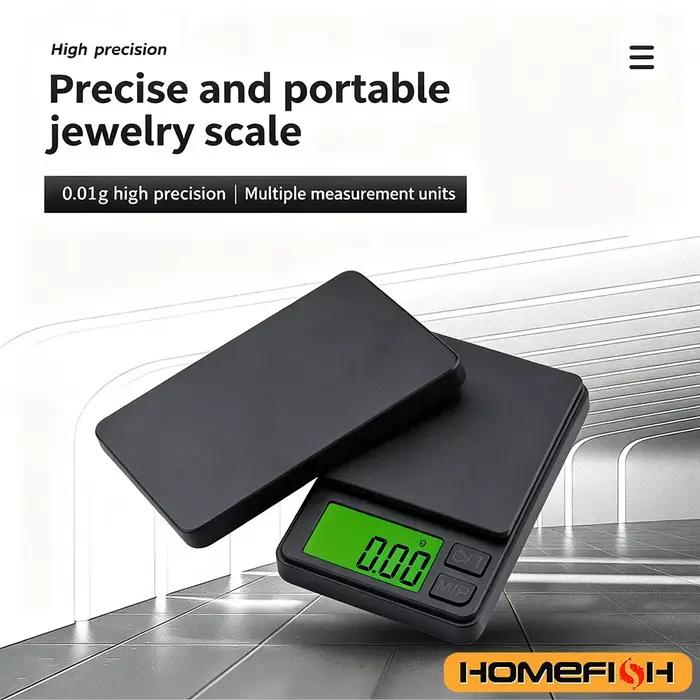 Mini balance pêche précise 500g/0.01g - Balance digitale portable pour appâts et plombs