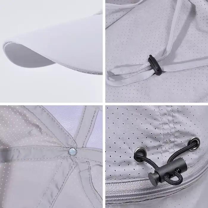 Chapeau de soleil unisexe avec châle - Léger pour pêche sportive et protection solaire