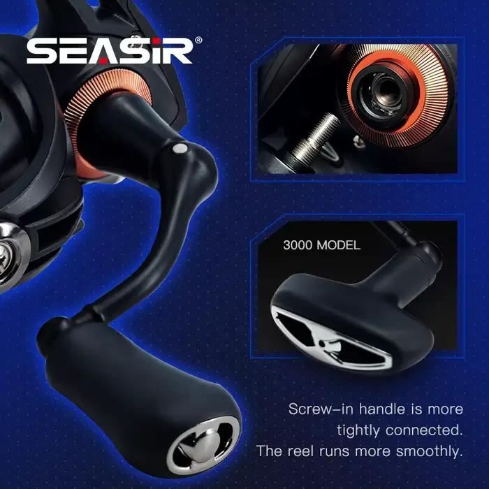 Moulinet de pêche SEASIR Black Arrow 5+1BB étanche haute qualité pour pêche en mer et eau douce