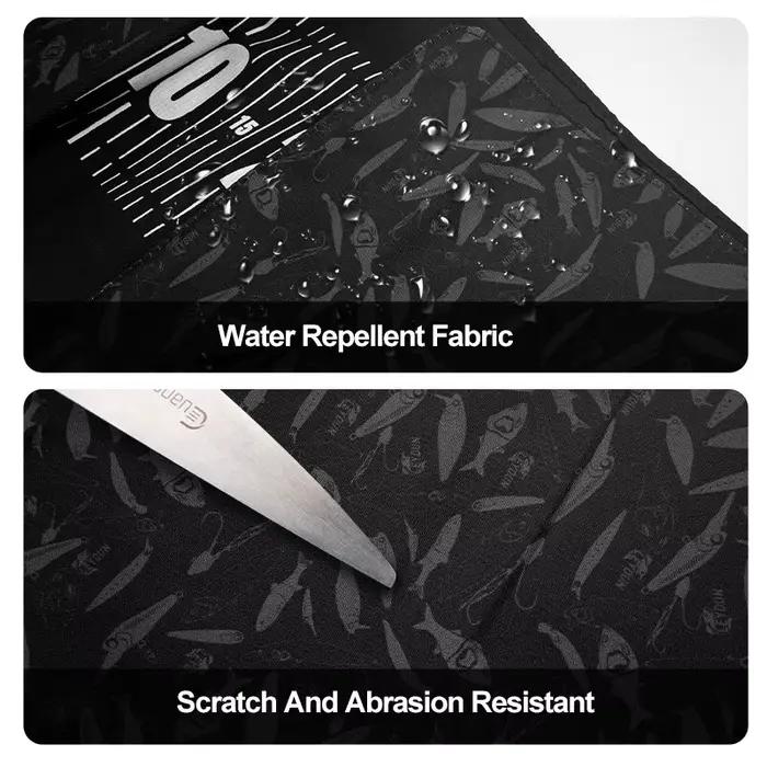 Tapis mesure poisson LEYDUN 125cm outils pêche avec règle et base genouillère rembourrée équipement
