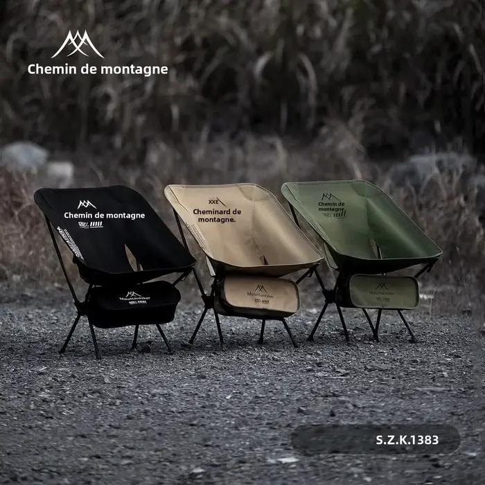Fauteuil lune MOUNTAINHIKER ultra-léger alliage aluminium - Banc pliant portable camping randonnée pêche vert noir kaki