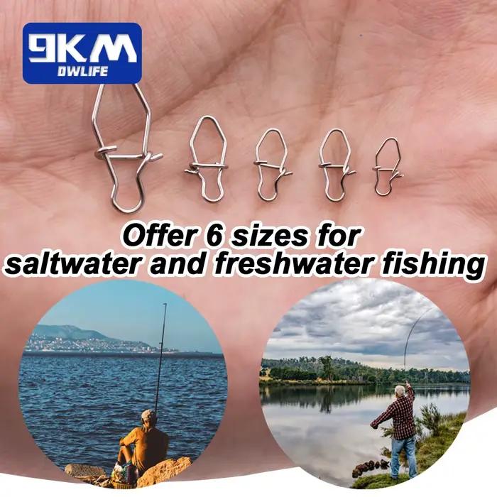 Clips duo lock en inox pour leurres crankbait - connecteurs rapides pour pêche en eau douce