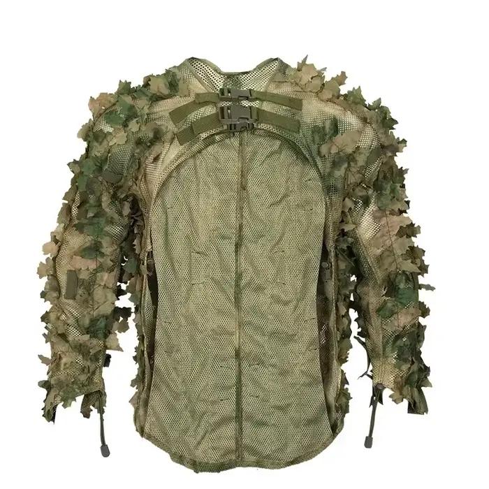 Robe camouflage Ghillie pour homme femme - tenue chasse pêche jungle feuilles extérieur