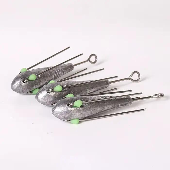 Plombs de pêche luminescents 50g-100g avec perles brillantes pour pêche profonde