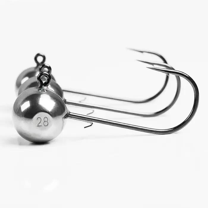 Hameçon Tungsten Jig Head 1g à 7g pour pêche du rockfish avec leurre souple shaky head barbé