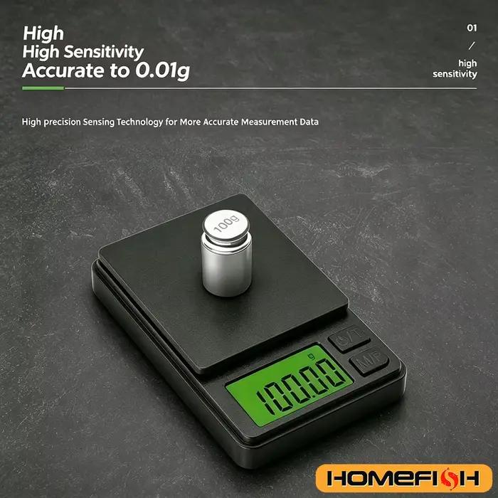 Mini balance pêche précise 500g/0.01g - Balance digitale portable pour appâts et plombs