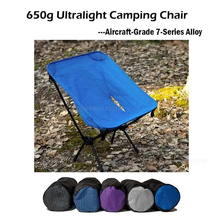 Chaise lune pliante ultra-légère 650g Dyneema XGrip aluminium 7 pour pêche randonnée backpacking