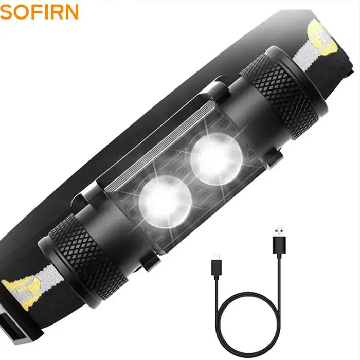 Lampe frontale H25S SST40 1200lm rechargeable USB pour pêche nocturne et activités outdoor