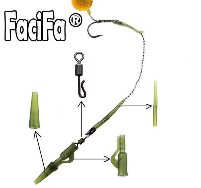 Kits plombs clips rapides 10 sets pour montages carpe - accessoires anti-emmêlement pêche au coup