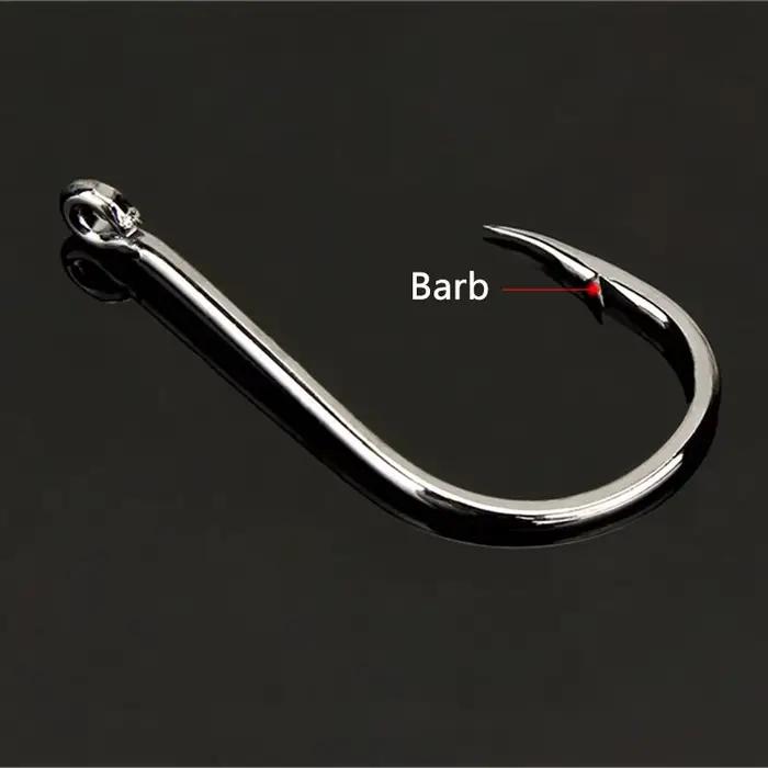 Lot de 400 hameçons carbone pour pêche mer et eau douce - Hameçons barbelés professionnels