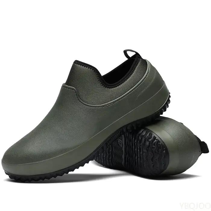 Bottes de pêche courtes homme caoutchouc imperméables confort antidérapantes pour pêche, travail et activités extérieures printemps automne
