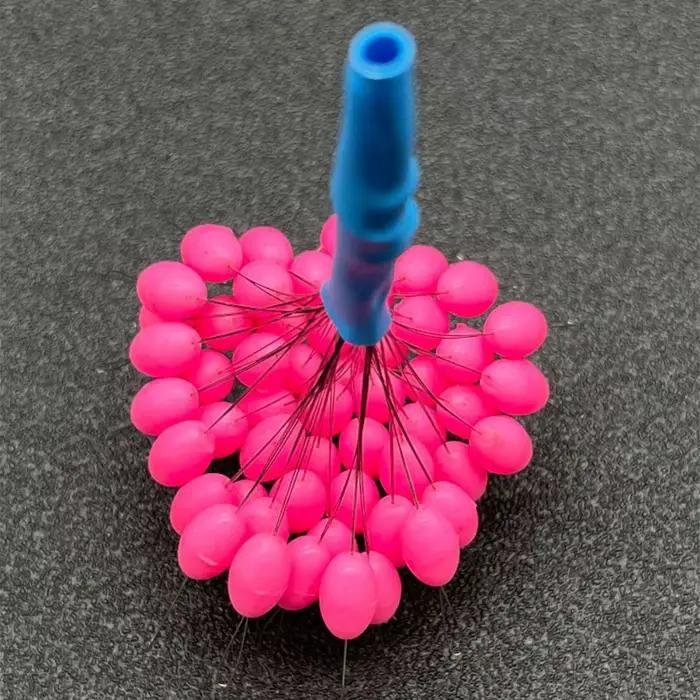 Lot de 50 bouchons flotteurs pêche cylindriques transparents, stoppers caoutchouc pour ligne S et L, accessoires espace haricot