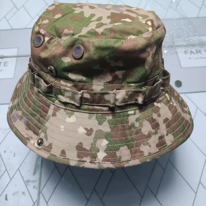 Chapeau boonie camouflage feuilles de chêne allemand pour pêche en forêt et rivière