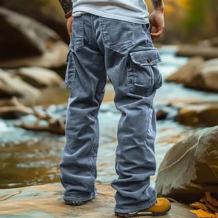 Pantalon velours côtelé pêche rétro pour pêche traditionnelle et pêche au coup classique
