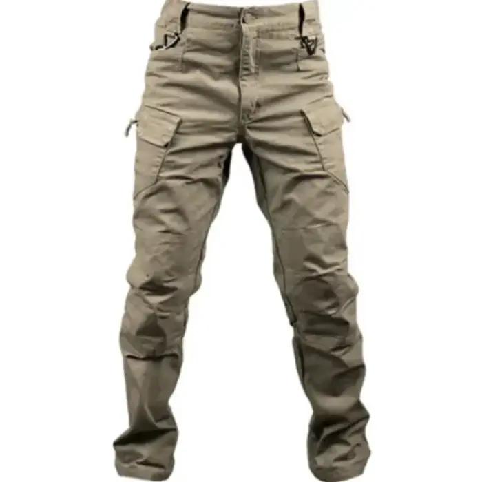 Pantalon tactique chasse pêche 97% coton stretch multi-poches randonnée camping homme