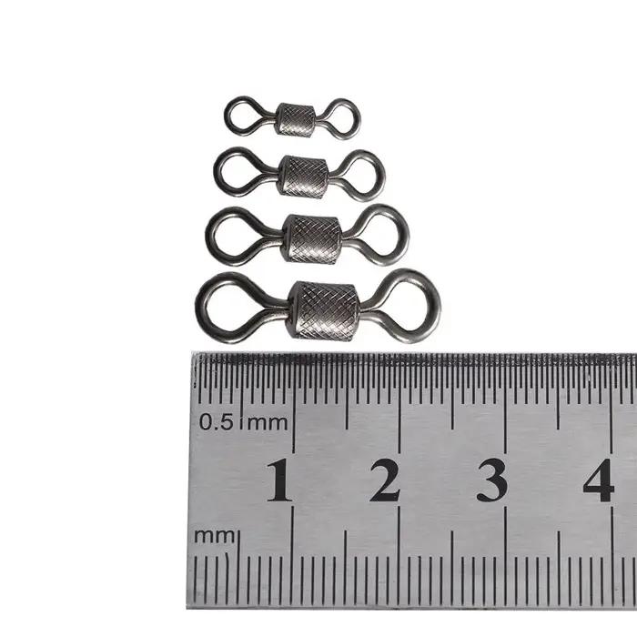 Émerillons à billes 50 pièces pour pêche à la carpe - Avec snap de sécurité et anneaux solides