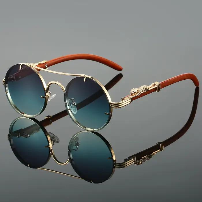 Lunettes de soleil vintage doubles ponts KAMMPT - Design luxe multicolore pour pêcheurs tendance