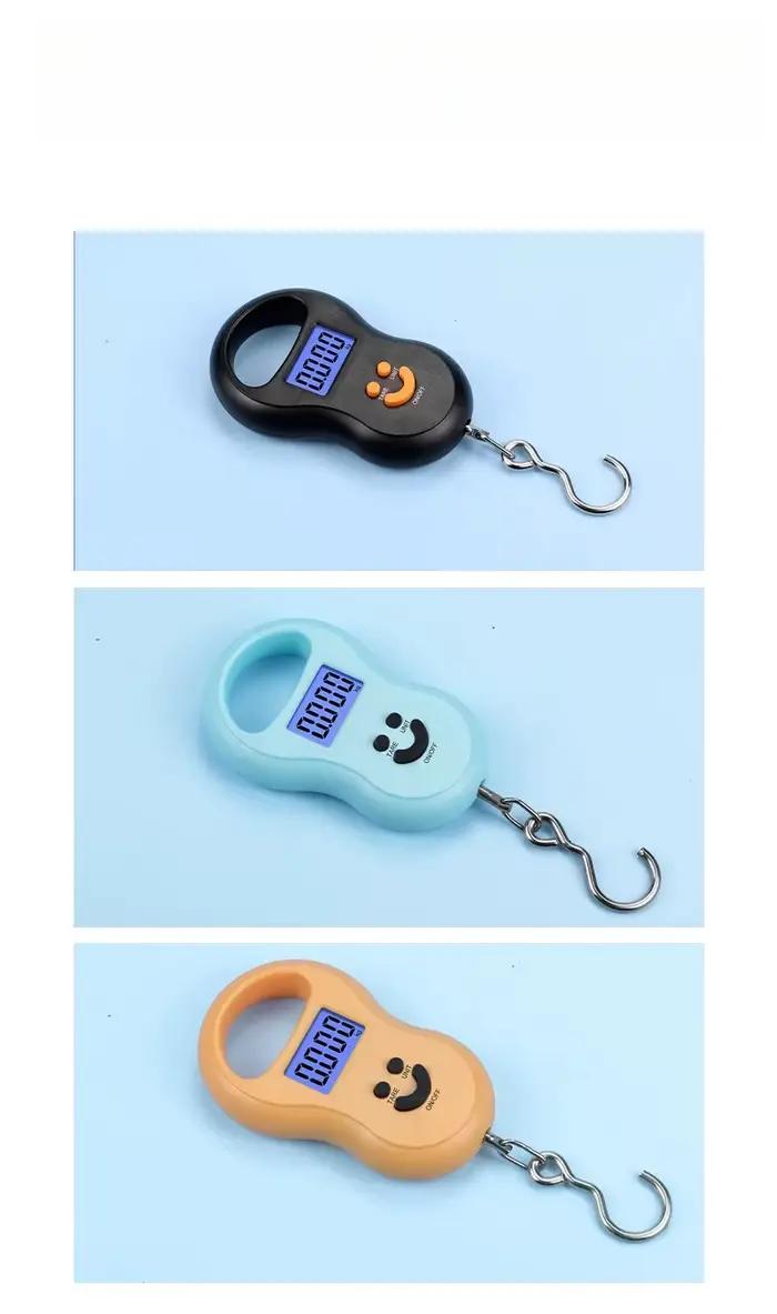 Pèse-personne numérique suspendu 50Kg précision 10g LCD rétroéclairé pour pêche cuisine voyage compact