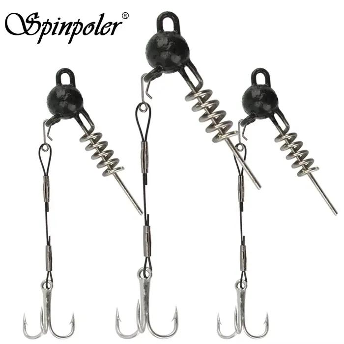 Spinpoler Pike Stinger leurre souple avec hameçon triple acier pour brochet et perche - montage pêche