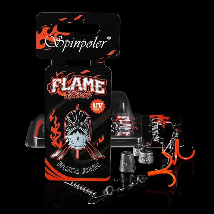 Montage pêche brochet Spinpoler stinger rig UV avec plomb réglable pour leurres souples casting