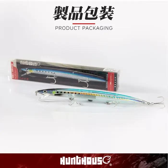 Leurre Hunthouse Sandeel Minnow 143mm-208mm pour pêche truite et carnassiers - leurre jerkbait stickbait longue portée