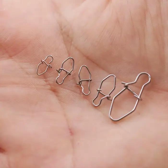 50 snaps de pêche en acier inoxydable 9KM - connecteurs rapides pour crankbaits et leurres