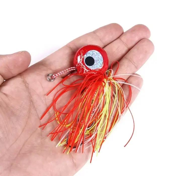Leurre de pêche Tenya Madai Jig Kabura avec jupe souple, appât artificiel crevette pour la pêche en mer