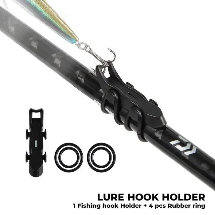 Porte-leurres magnétique pour canne à pêche 5 pièces, support de sécurité pour hameçons et leurres