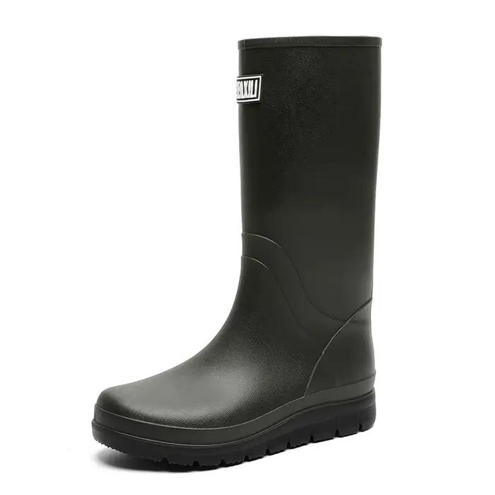 Bottes de pluie homme hautes épaisses antidérapantes PVC pour pêche toutes saisons