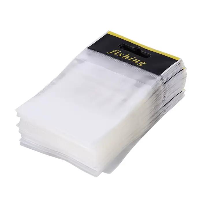 100 sachets plastique transparents petits hameçons pêche - Accessoires stockage boutique pêche France