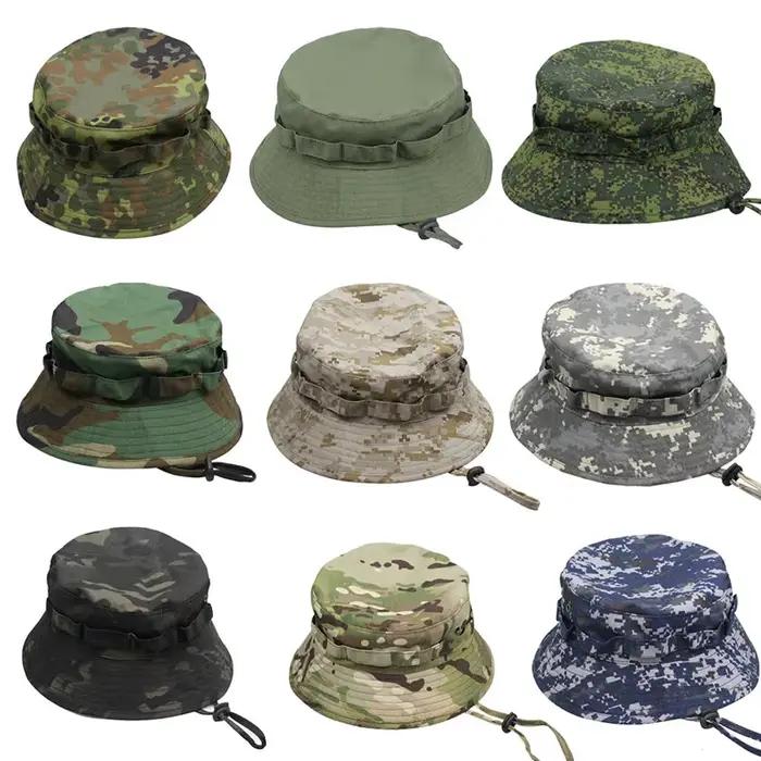 Chapeau Boonie Tactique Multicam Homme - Pêche Chasse Randonnée Été Anti-vent Anti-soleil