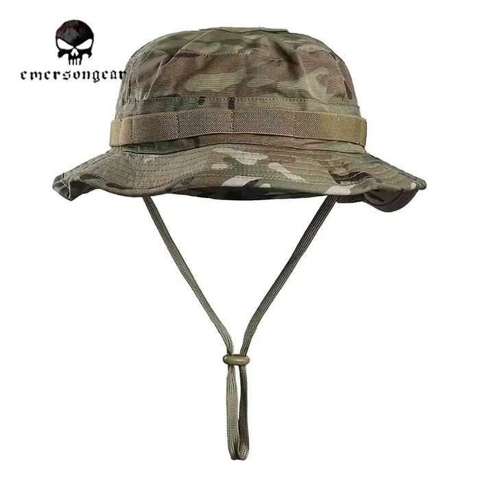 Chapeau boonie tactique courte visière camouflage pêche chasse randonnée été