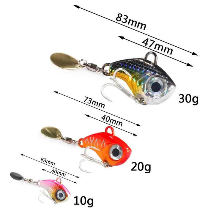 Leurre métal Wobble Rotating VIB 10g à 30g - Cuiller tournante vibrante pour pêche des carnassiers