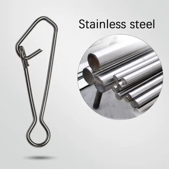 50 émerillons rapides DNDYUJU à fermeture sécurité - Acier inoxydable pour connexions leurres